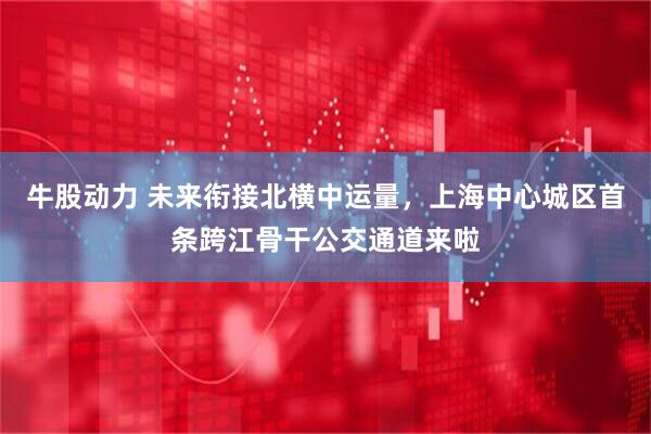 牛股动力 未来衔接北横中运量，上海中心城区首条跨江骨干公交通道来啦