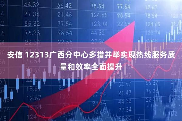 安信 12313广西分中心多措并举实现热线服务质量和效率全面提升